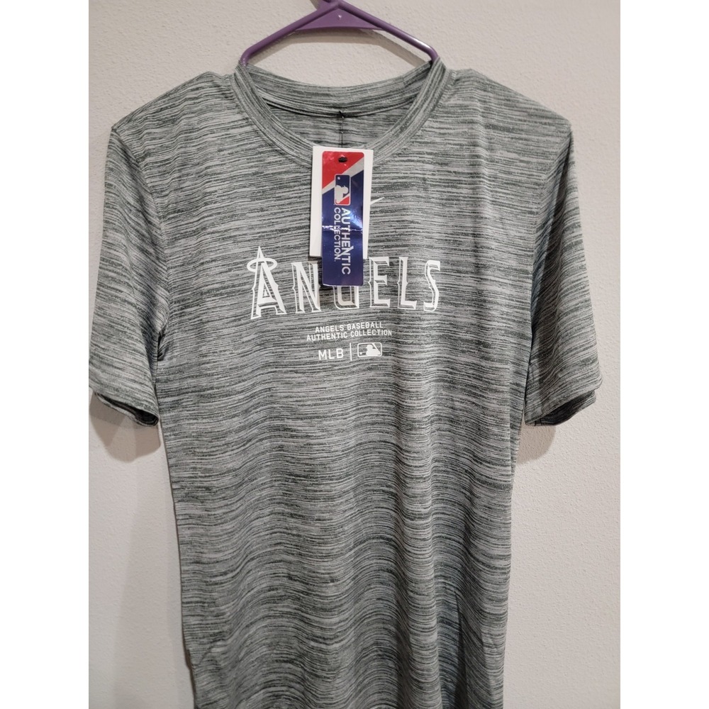 Los Angeles Angels Nike Dri Fit Mens Sz Small Gray Short Sleeve Graphic‎ Tee NWT